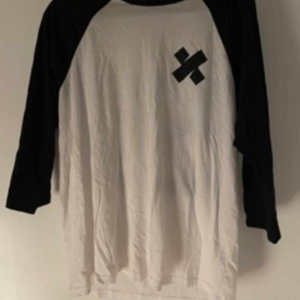 Sam & Colby Black & White Xplr Baseball Tee